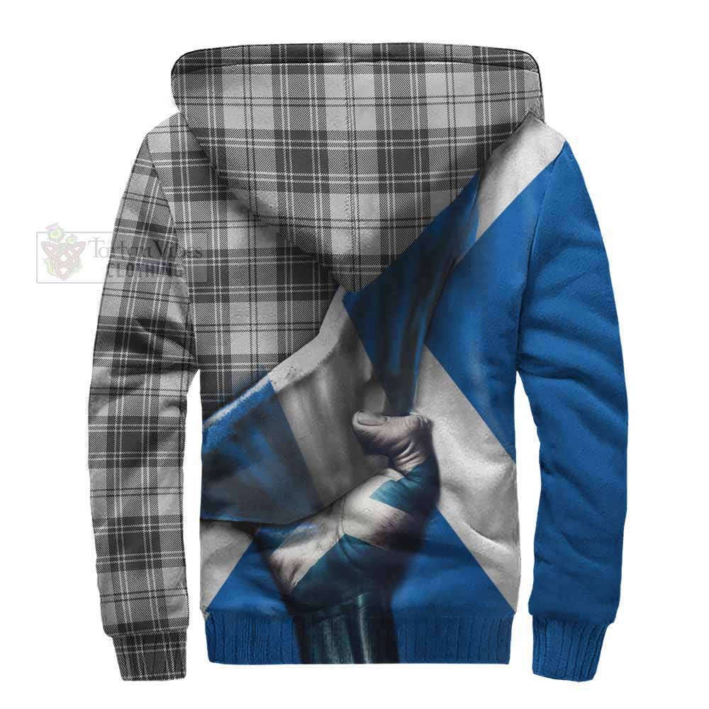 Tartan Vibes Clothing Glen Tartan Sherpa Hoodie with Family Crest Scotland Patriotic Style