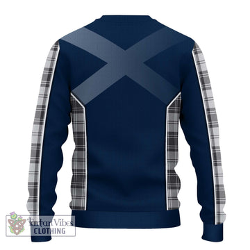 Glen Tartan Knitted Sweater with Family Crest and Lion Rampant Vibes Sport Style