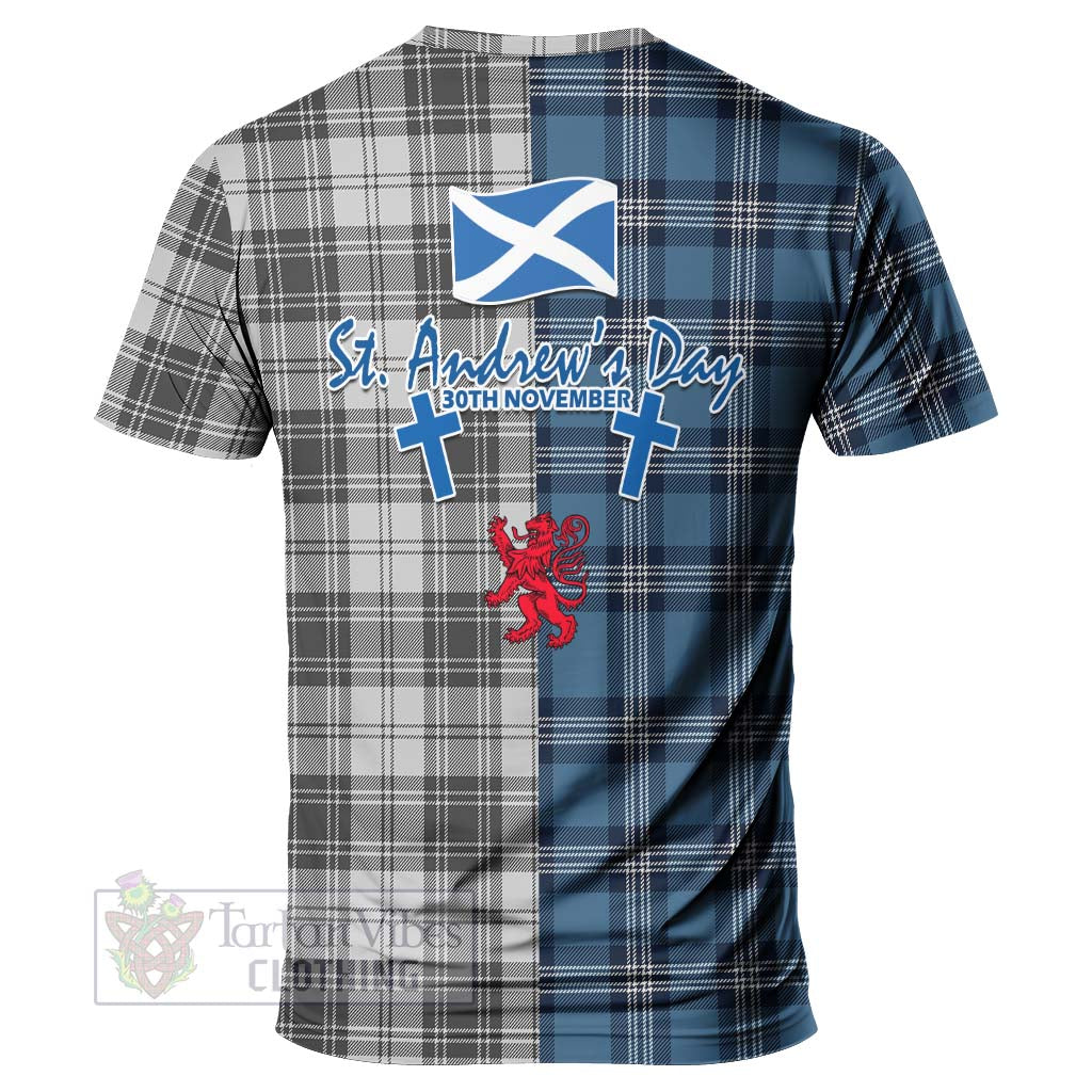 Tartan Vibes Clothing Glen Tartan T-Shirt Happy St. Andrew's Day Half Tartan Style