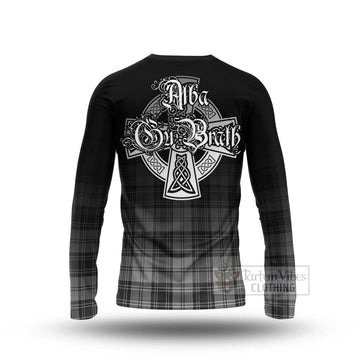 Glen Tartan Long Sleeve T-Shirt Featuring Alba Gu Brath Family Crest Celtic Inspired