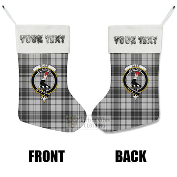 Glen Tartan Family Crest Christmas Stocking with Personalized Text