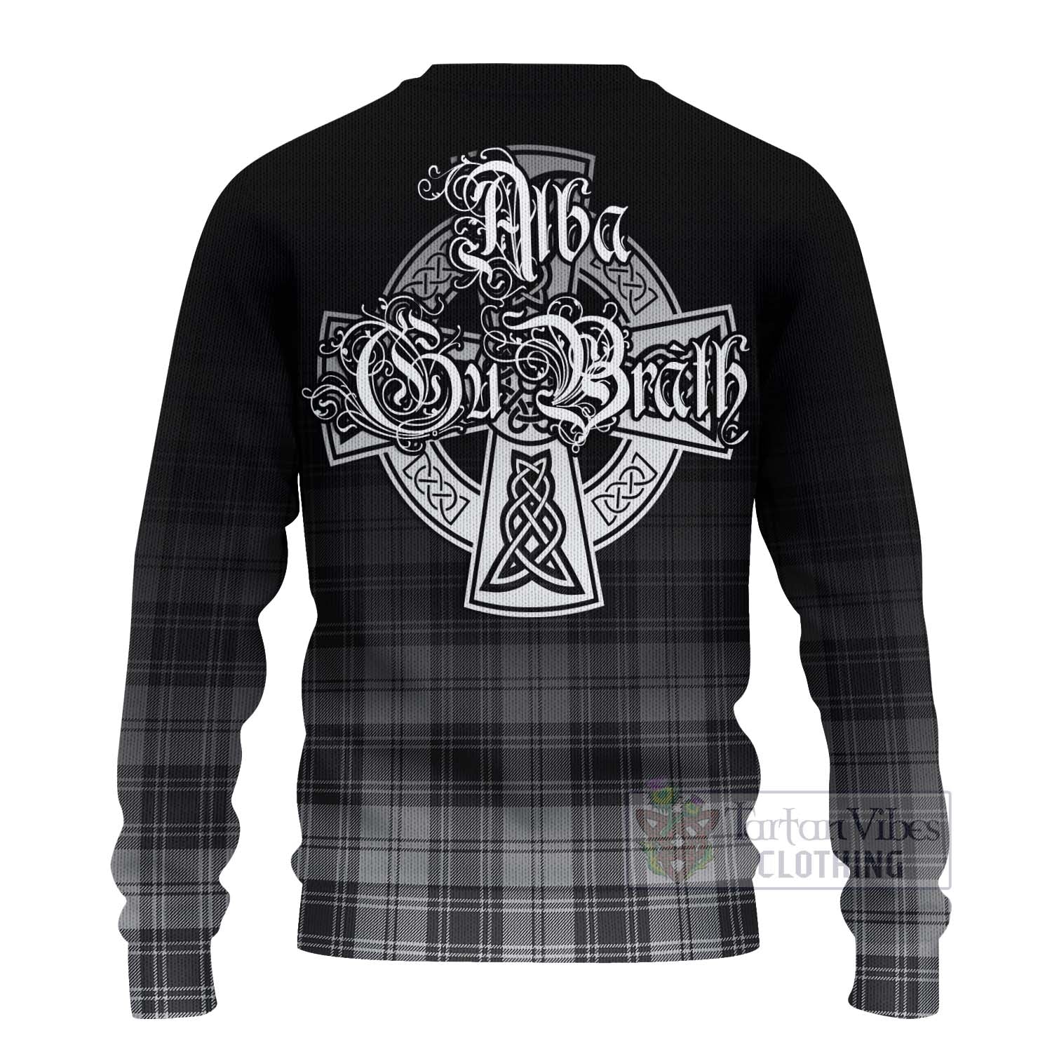 Tartan Vibes Clothing Glen Tartan Knitted Sweater Featuring Alba Gu Brath Family Crest Celtic Inspired