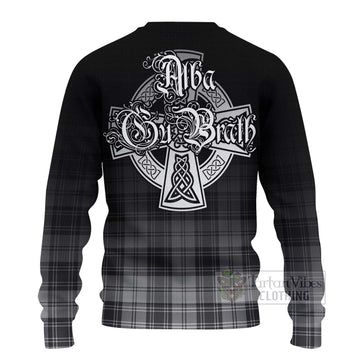 Glen Tartan Knitted Sweater Featuring Alba Gu Brath Family Crest Celtic Inspired