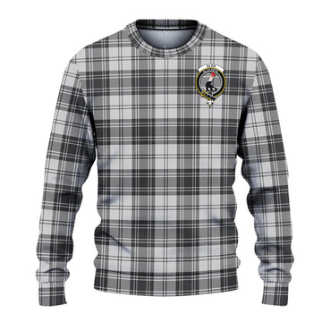 Glen Tartan Knitted Sweater with Family Crest