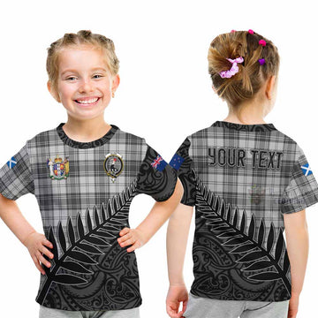 Glen Crest Tartan Kid T-Shirt with New Zealand Silver Fern Half Style