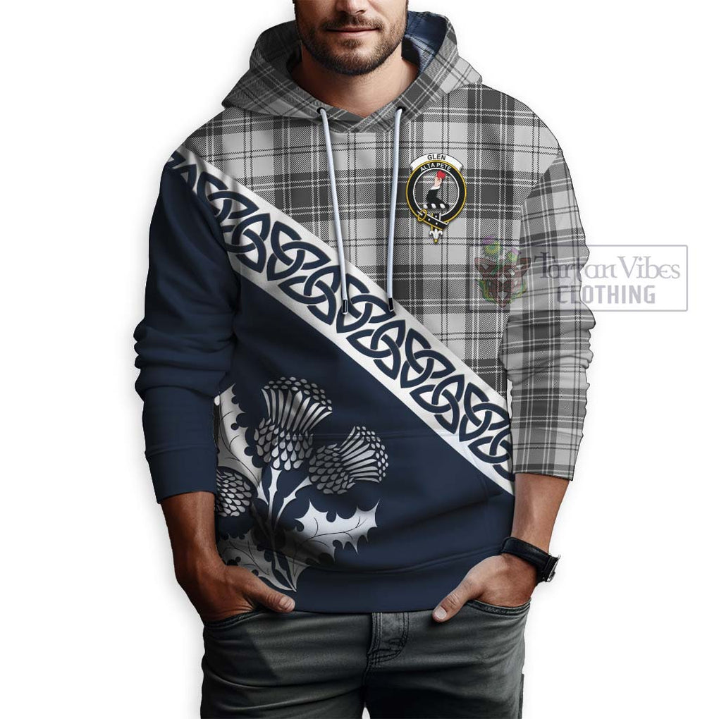 Tartan Vibes Clothing Glen Tartan Hoodie Featuring Thistle and Scotland Map