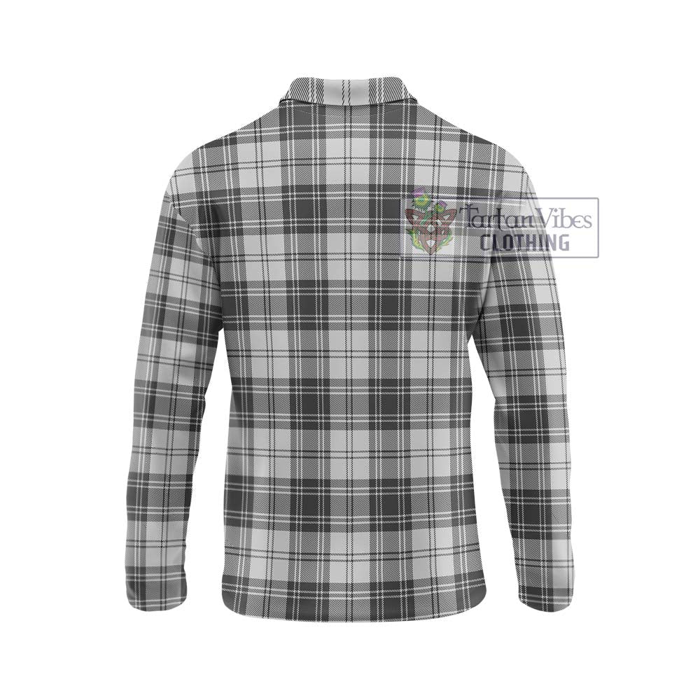 Tartan Vibes Clothing Glen Tartan Long Sleeve Polo Shirt with Family Crest DNA In Me Style