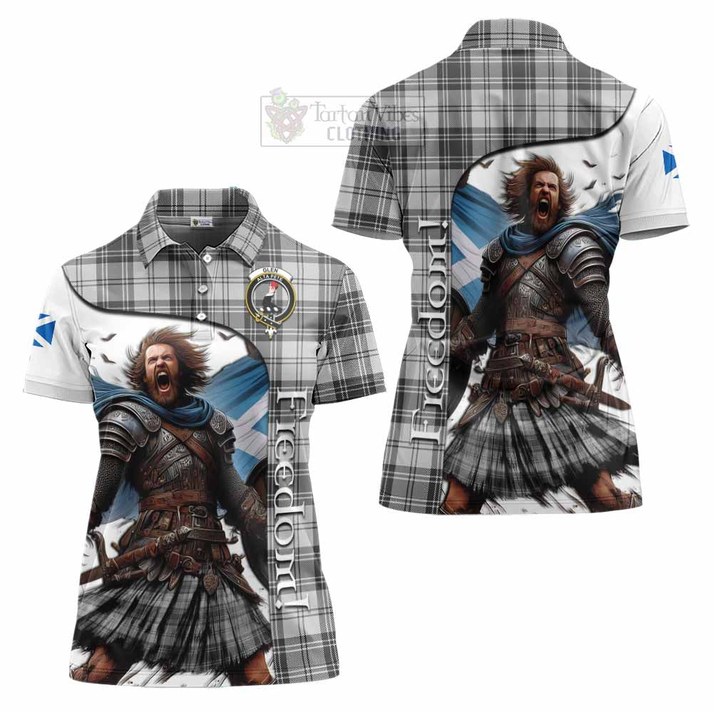 Tartan Vibes Clothing Glen Crest Tartan Women's Polo Shirt Inspired by the Freedom of Scottish Warrior