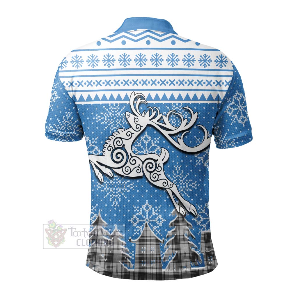 Tartan Vibes Clothing Glen Clan Christmas Polo Shirt Celtic Reindeer Style