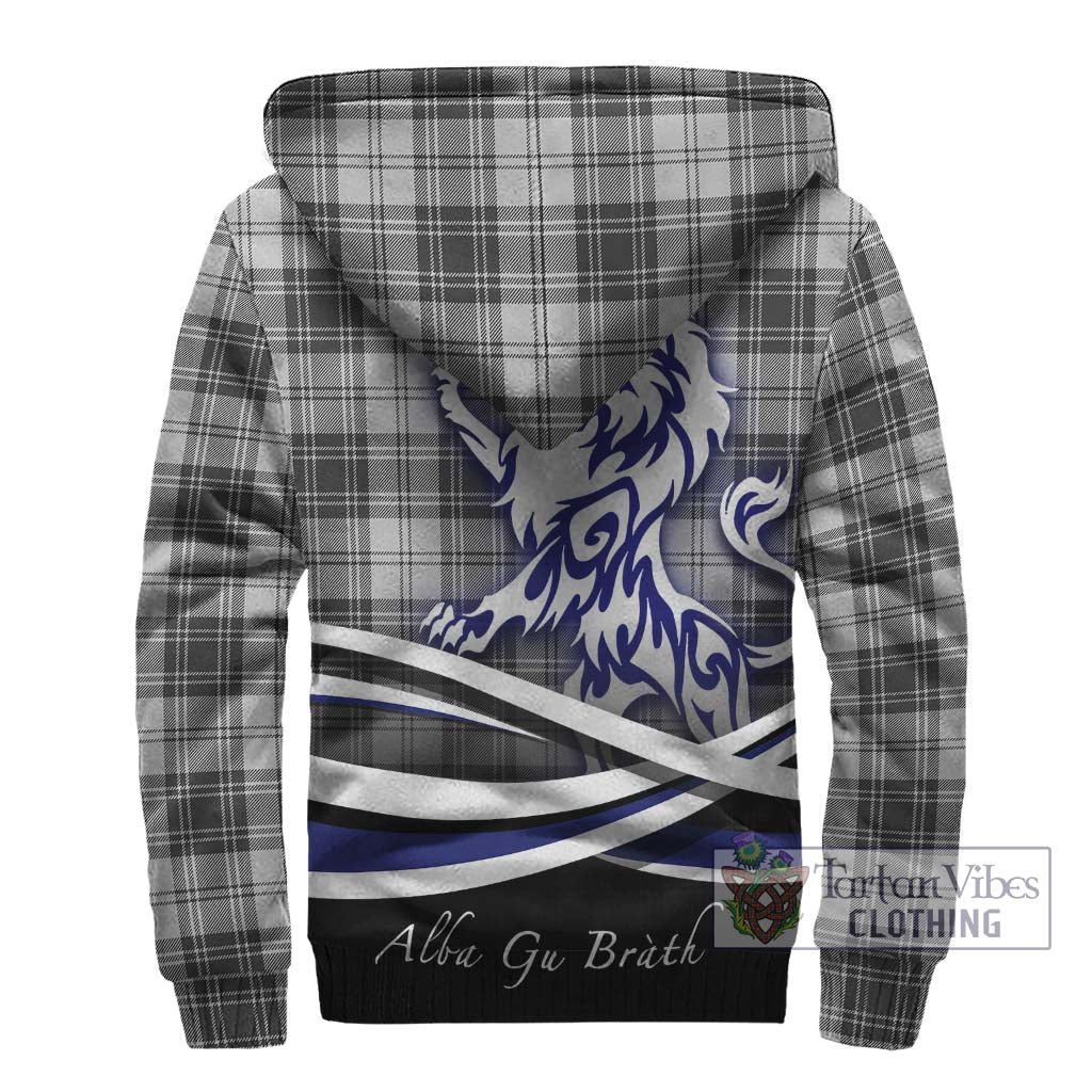 Tartan Vibes Clothing Glen Tartan Sherpa Hoodie with Alba Gu Brath Regal Lion Emblem