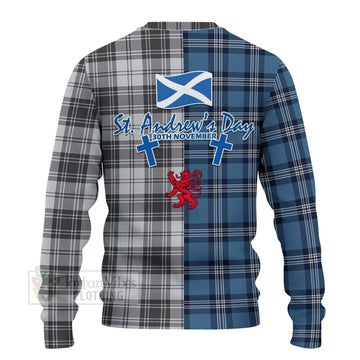 Glen Tartan Knitted Sweater Happy St. Andrew's Day Half Tartan Style