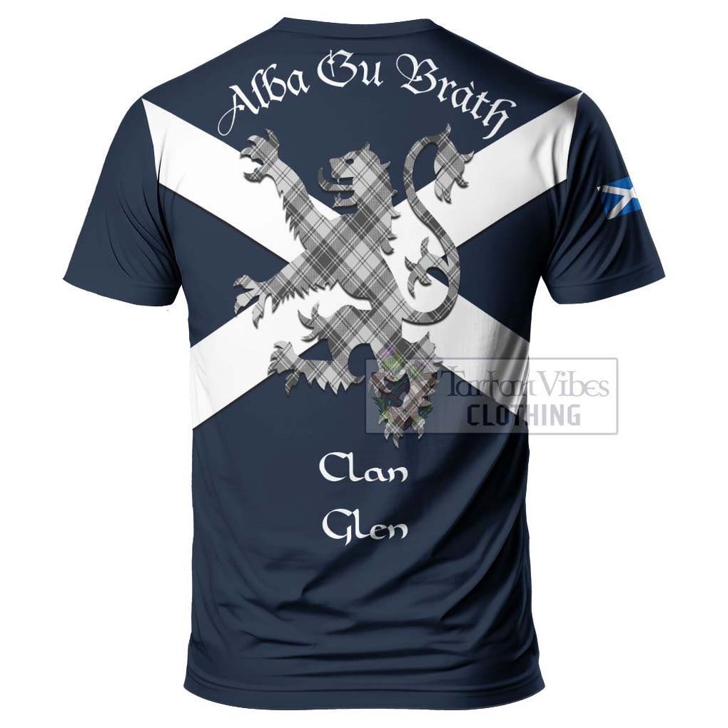 Tartan Vibes Clothing Glen Tartan Lion Rampant T-Shirt – Proudly Display Your Heritage with Alba Gu Brath and Clan Name