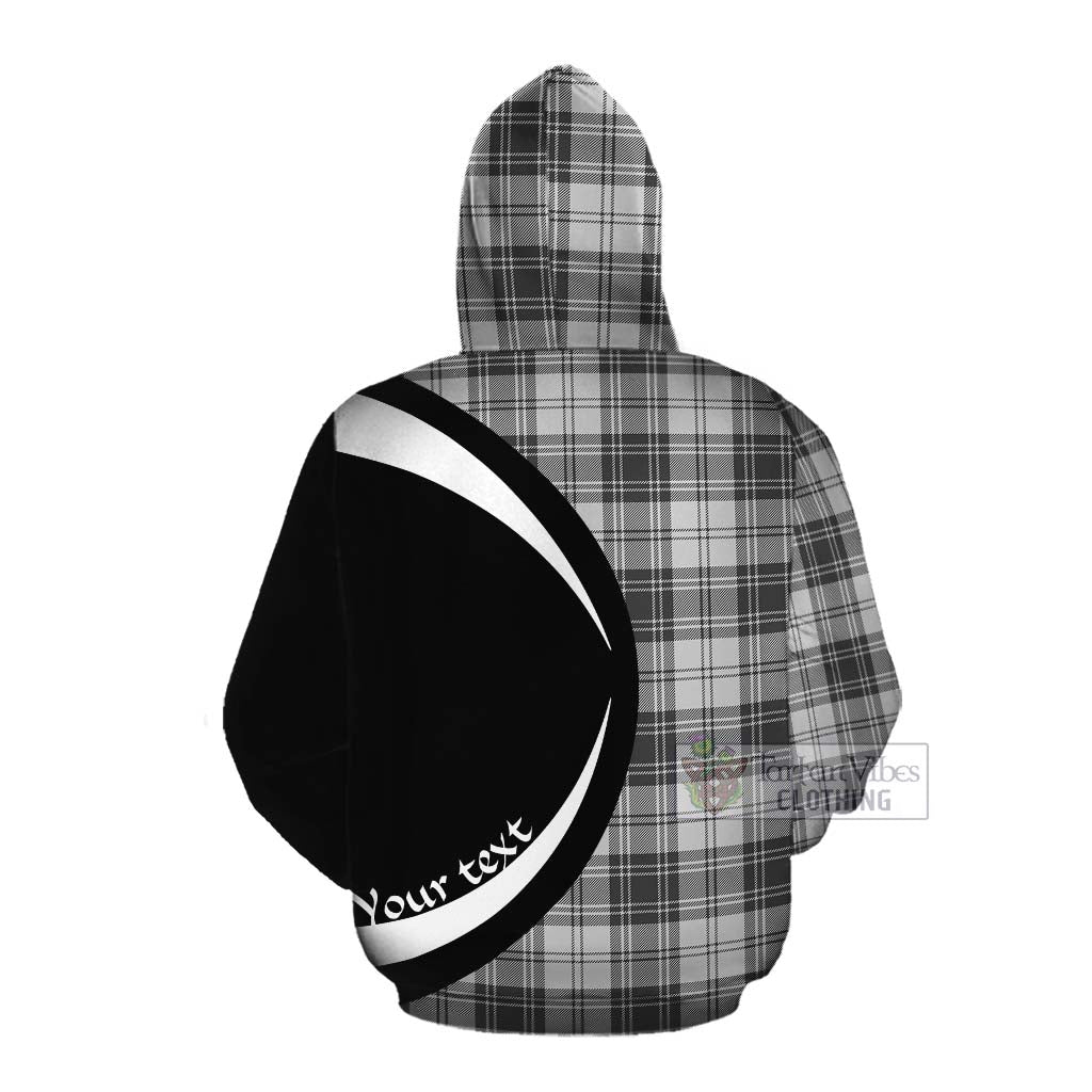 Tartan Vibes Clothing Glen Tartan Cotton Hoodie with Family Crest Circle Style