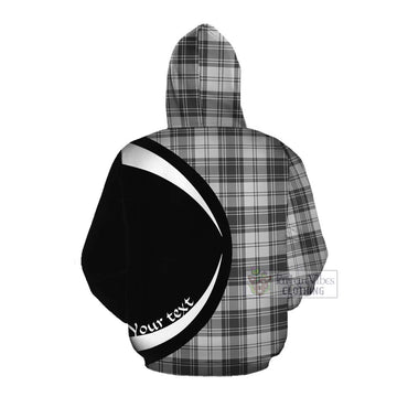 Glen Tartan Cotton Hoodie with Family Crest Circle Style