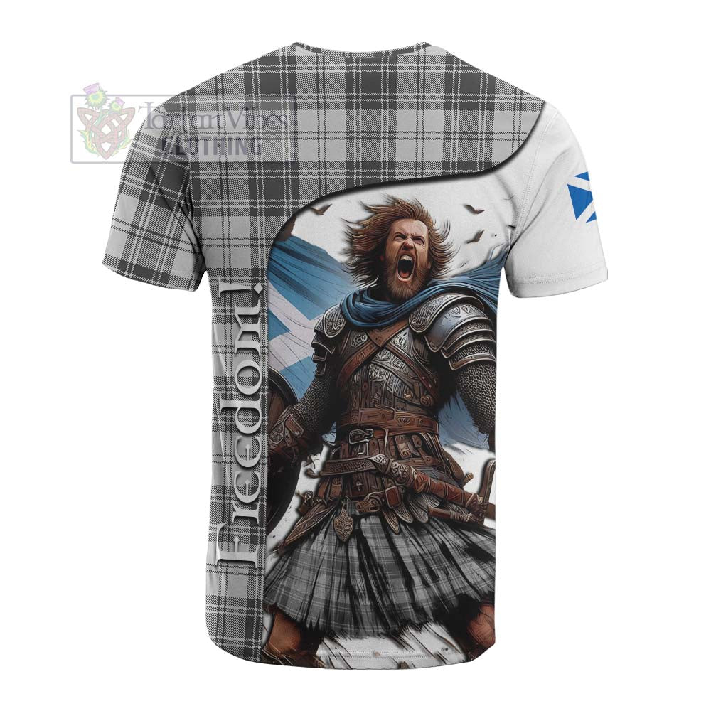 Tartan Vibes Clothing Glen Crest Tartan Cotton T-shirt Inspired by the Freedom of Scottish Warrior