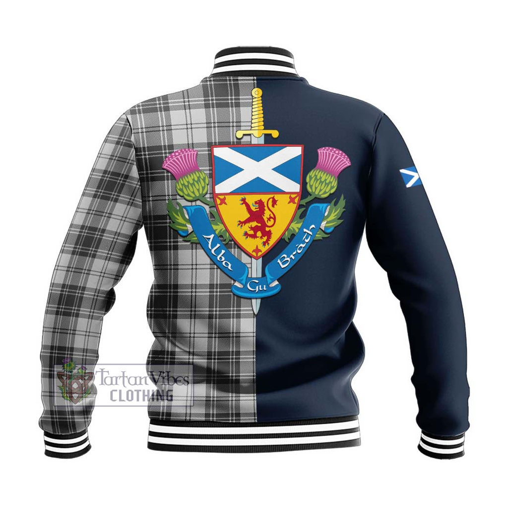 Tartan Vibes Clothing Glen Tartan Baseball Jacket with Scottish Lion Royal Arm Half Style