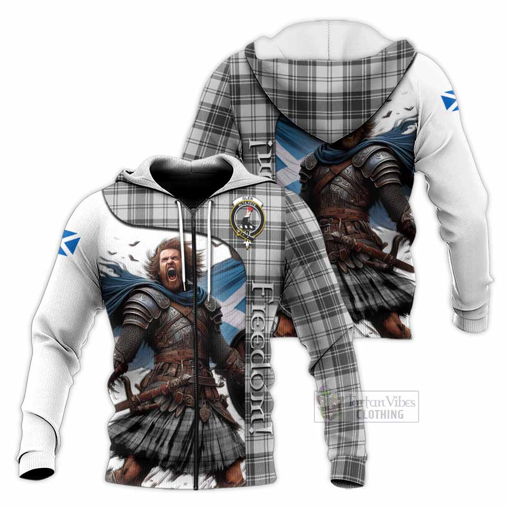 Tartan Vibes Clothing Glen Crest Tartan Knitted Hoodie Inspired by the Freedom of Scottish Warrior