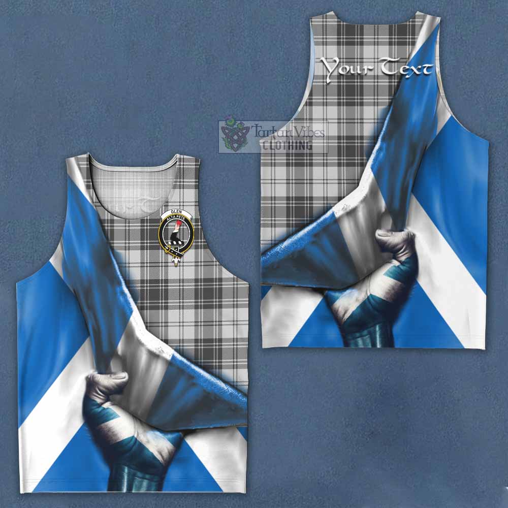 Tartan Vibes Clothing Glen Tartan Men's Tank Top with Family Crest Scotland Patriotic Style