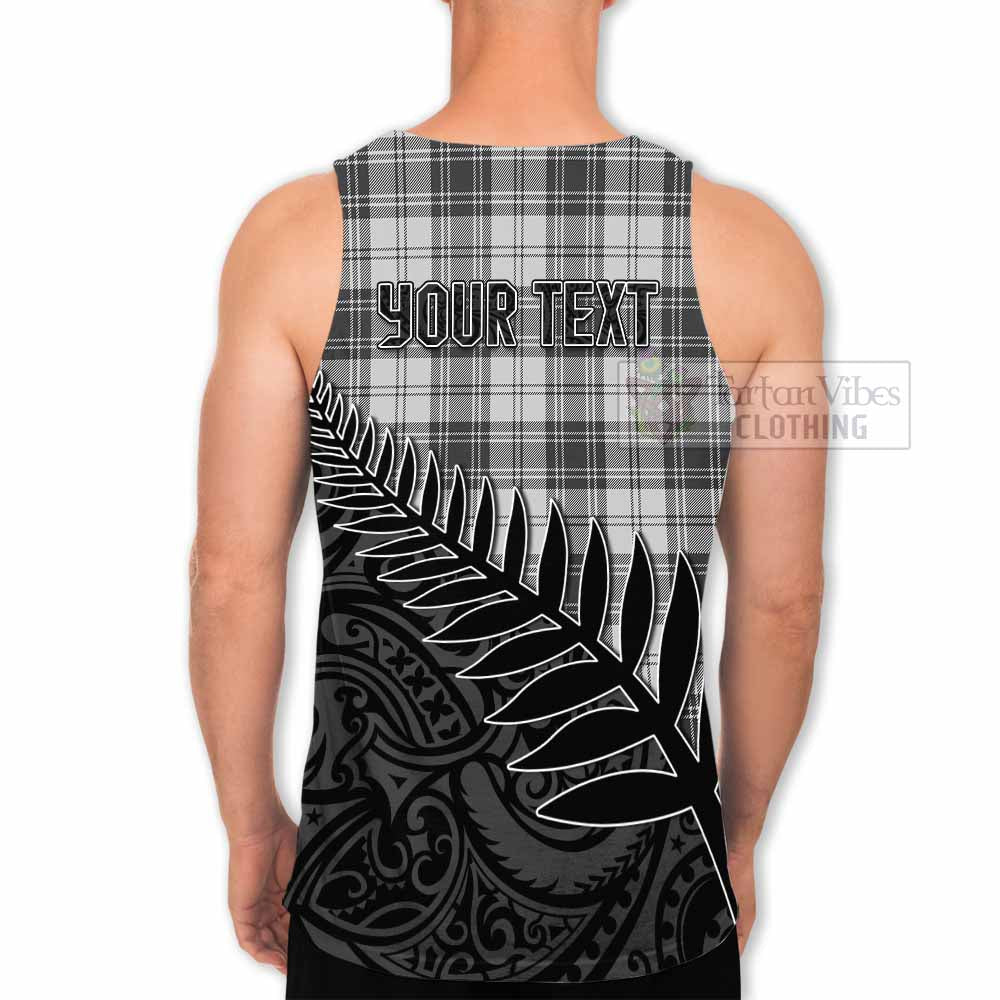 Tartan Vibes Clothing Glen Crest Tartan Men's Tank Top with New Zealand Silver Fern Half Style