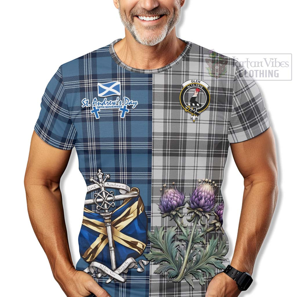 Tartan Vibes Clothing Glen Tartan T-Shirt Happy St. Andrew's Day Half Tartan Style