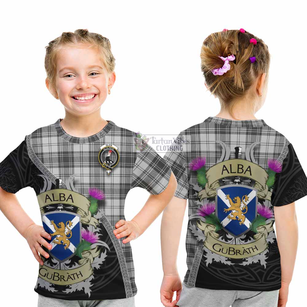 Glen Tartan Family Crest Kid T-Shirt Lion Rampant Royal Thistle Shield Celtic Inspired - Tartan Vibes Clothing