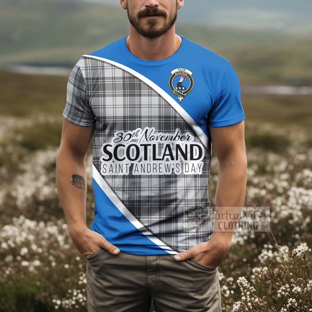 Tartan Vibes Clothing Glen Family Crest Tartan T-Shirt Celebrate Saint Andrew's Day in Style