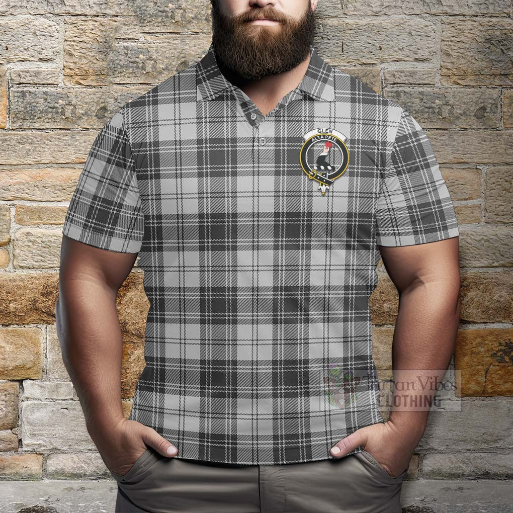 Tartan Vibes Clothing Glen Tartan Polo Shirt with Family Crest Celtic Skull Style