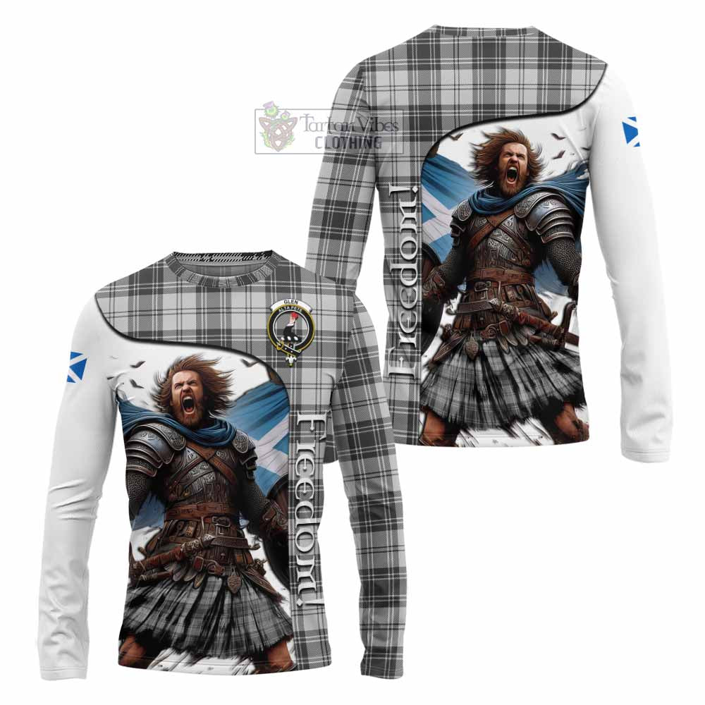 Tartan Vibes Clothing Glen Crest Tartan Long Sleeve T-Shirt Inspired by the Freedom of Scottish Warrior