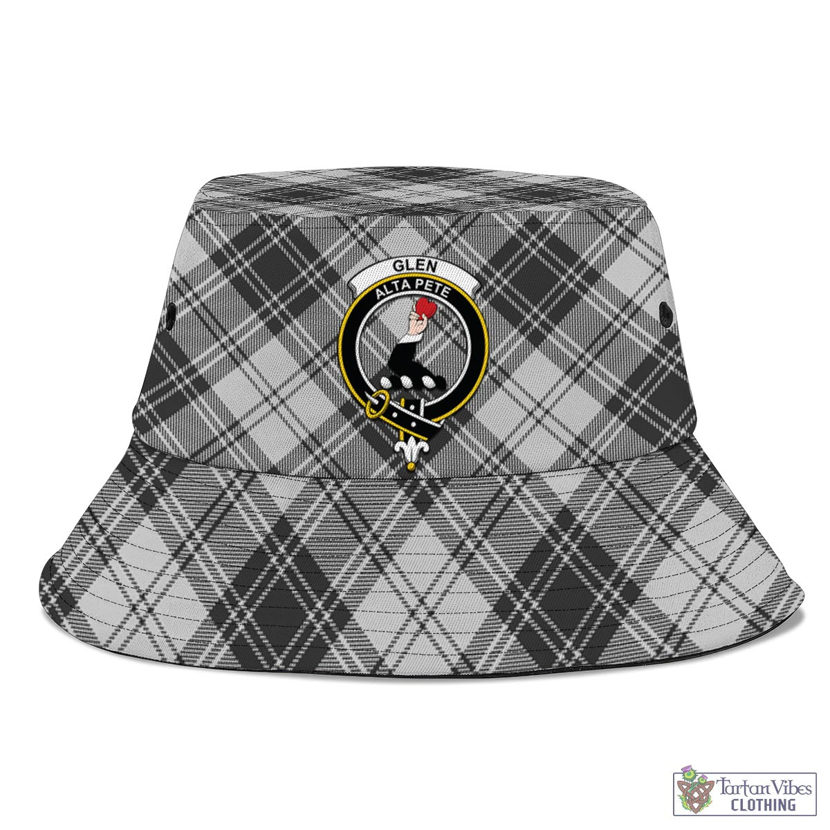 Tartan Vibes Clothing Glen Tartan Bucket Hat with Family Crest