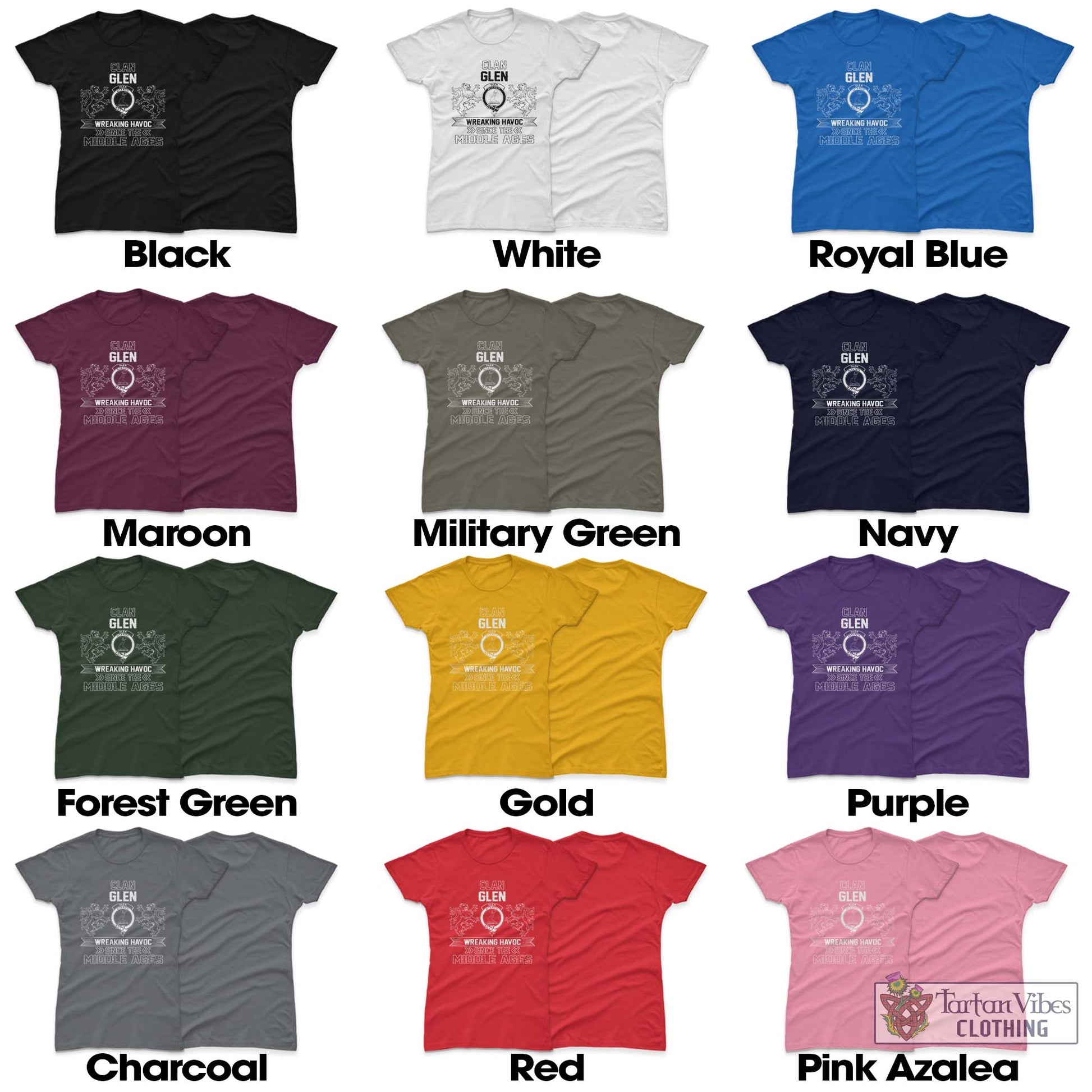 Tartan Vibes Clothing Glen Family Crest 2D Cotton Women's T-Shirt Wreaking Havoc Style