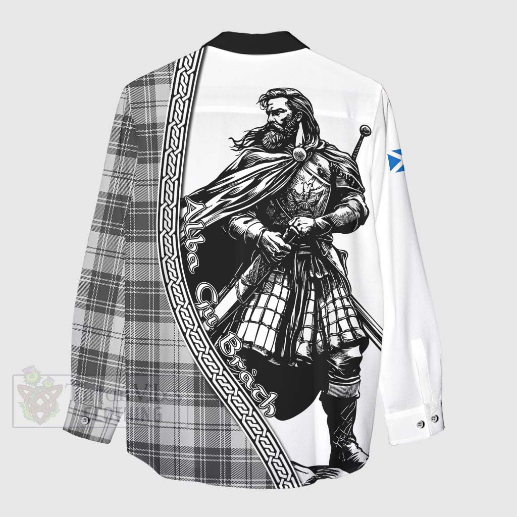 Tartan Vibes Clothing Glen Tartan Clan Crest Women's Casual Shirt with Highlander Warrior Celtic Style