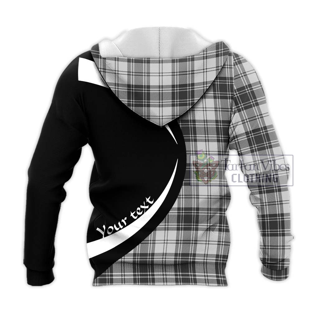 Glen Tartan Knitted Hoodie with Family Crest Circle Style - Tartan Vibes Clothing