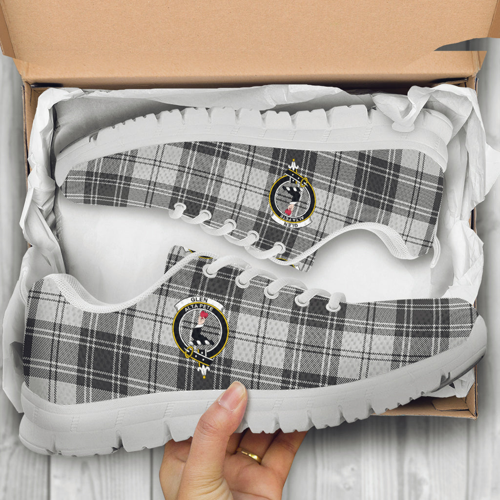 Glen Tartan Sneakers with Family Crest - Tartan Vibes Clothing