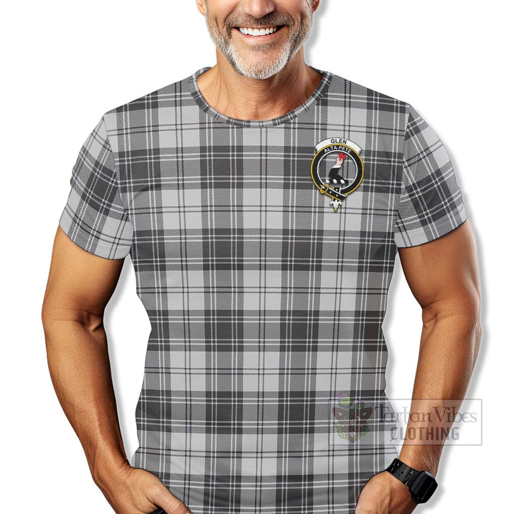 Tartan Vibes Clothing Glen Tartan T-Shirt with Family Crest Celtic Skull Style