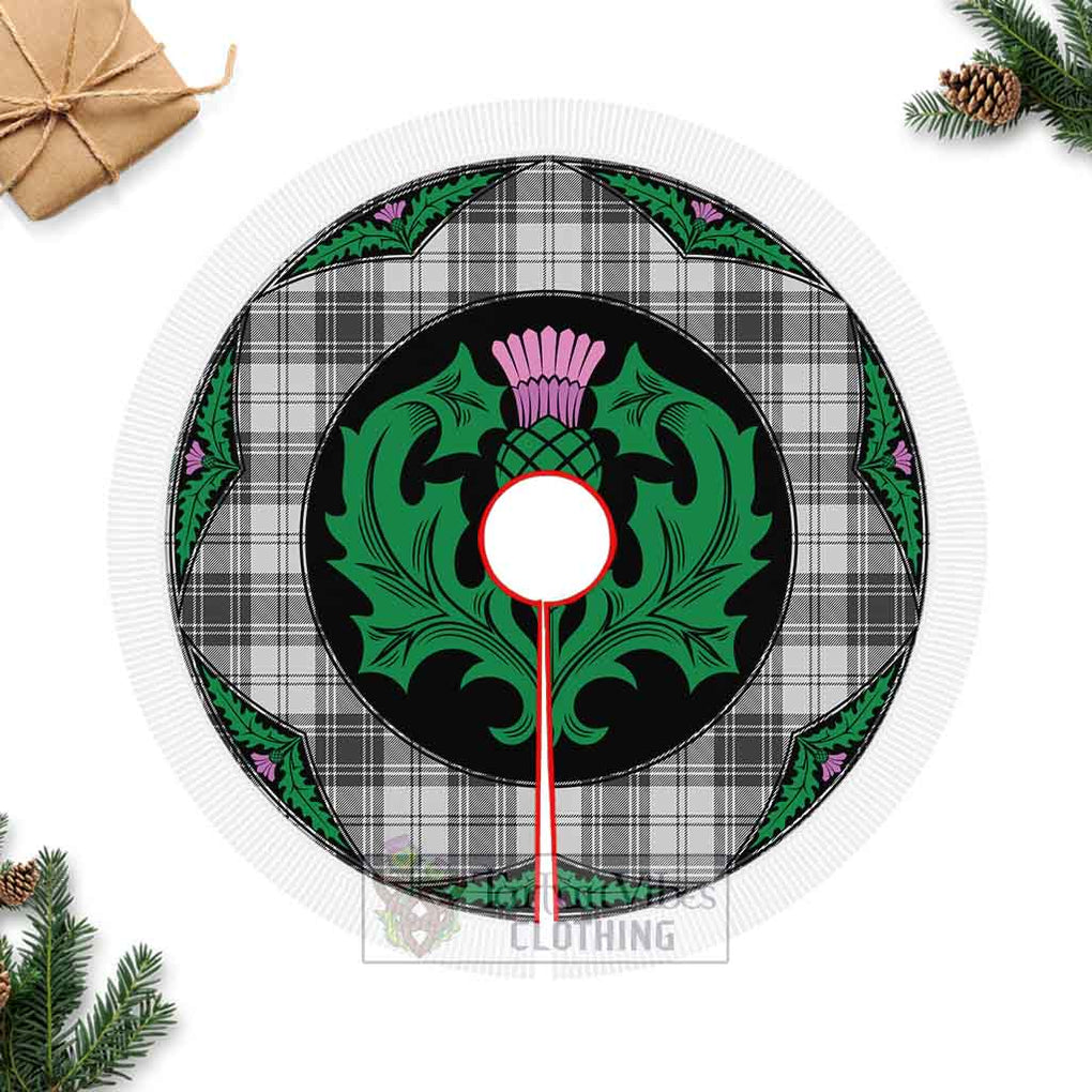 Tartan Vibes Clothing Glen Tartan Christmas Tree Skirt Scottish Thistle Style