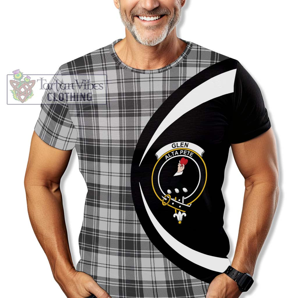 Tartan Vibes Clothing Glen Tartan T-Shirt with Family Crest Circle Style