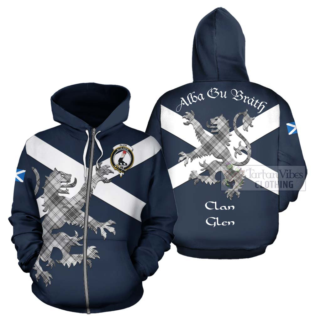 Tartan Vibes Clothing Glen Tartan Lion Rampant Hoodie – Proudly Display Your Heritage with Alba Gu Brath and Clan Name