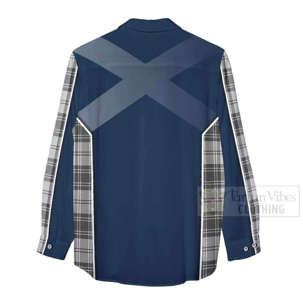 Tartan Vibes Clothing Glen Tartan Women's Casual Shirt with Family Crest and Scottish Thistle Vibes Sport Style