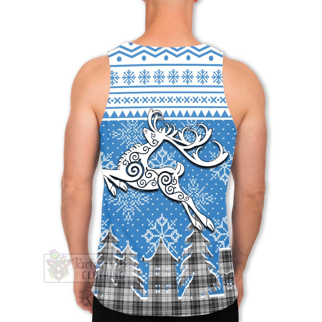 Tartan Vibes Clothing Glen Clan Christmas Men's Tank Top Celtic Reindeer Style