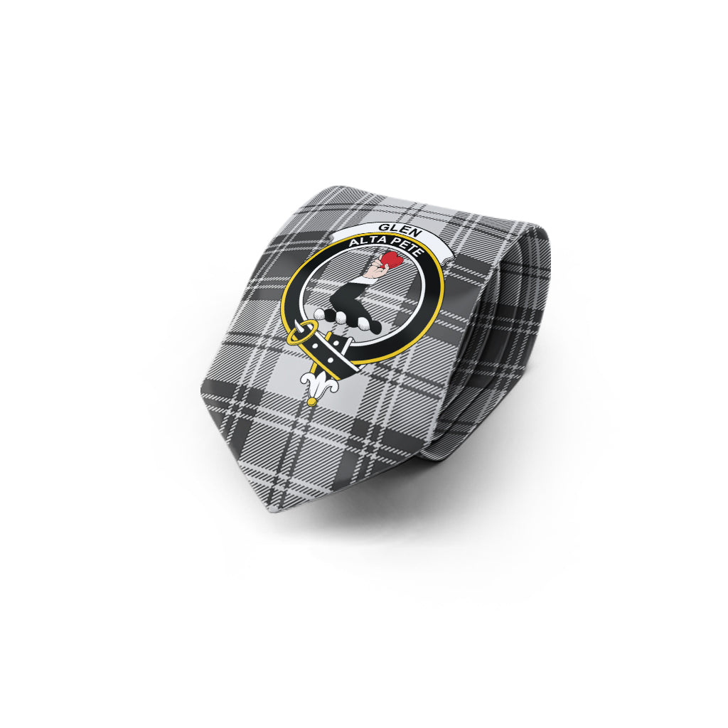 Glen Tartan Classic Necktie with Family Crest - Tartan Vibes Clothing