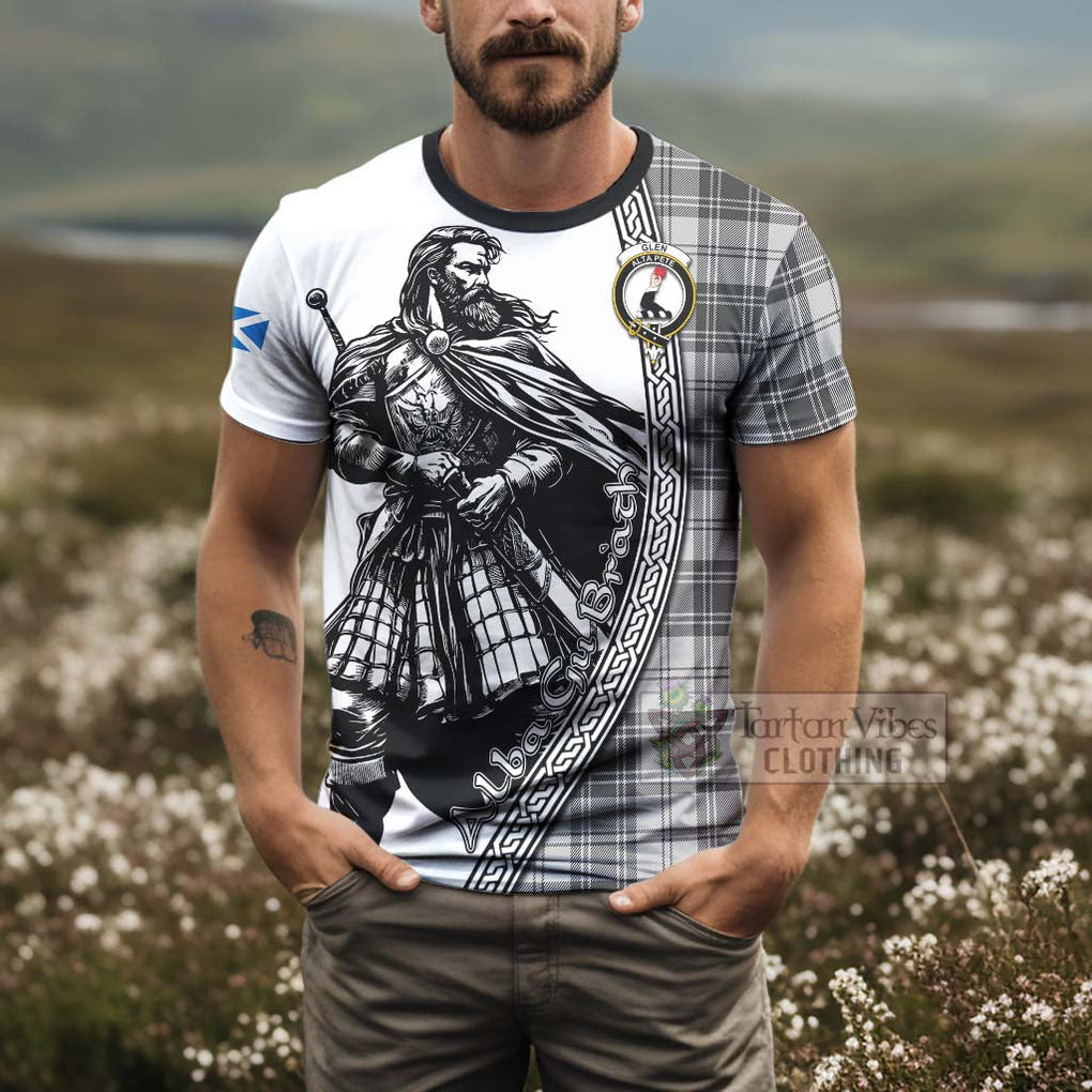 Tartan Vibes Clothing Glen Tartan Clan Crest T-Shirt with Highlander Warrior Celtic Style