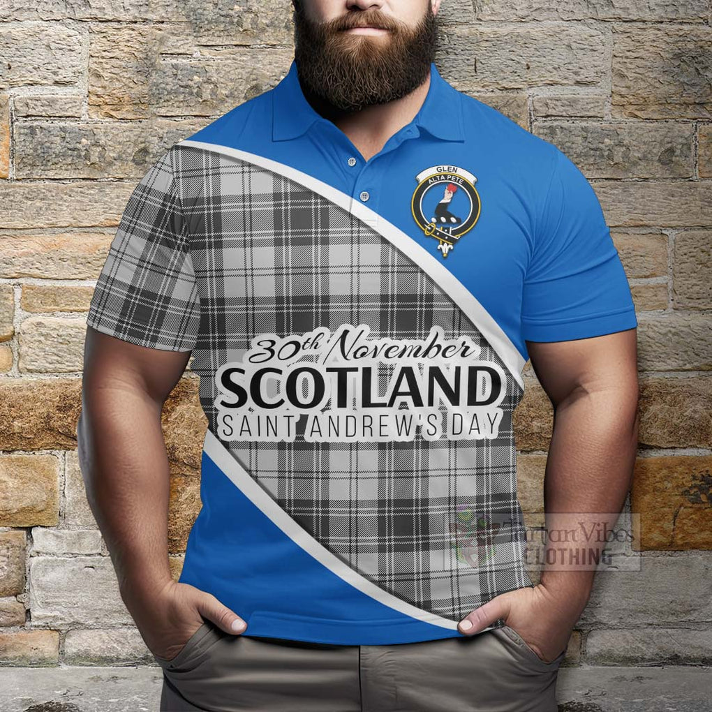 Tartan Vibes Clothing Glen Family Crest Tartan Polo Shirt Celebrate Saint Andrew's Day in Style