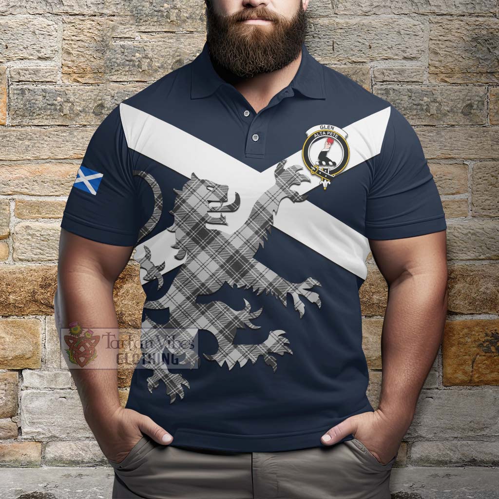 Tartan Vibes Clothing Glen Tartan Lion Rampant Polo Shirt – Proudly Display Your Heritage with Alba Gu Brath and Clan Name