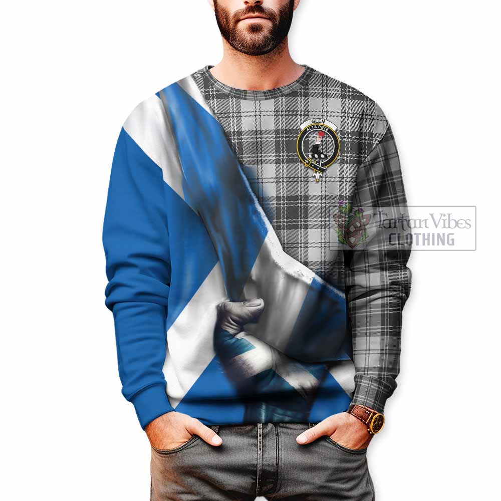 Tartan Vibes Clothing Glen Tartan Sweatshirt with Family Crest Scotland Patriotic Style