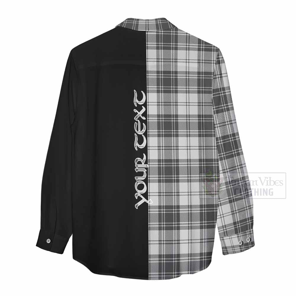 Tartan Vibes Clothing Glen Tartan Women's Casual Shirt with Family Crest and Half Of Me Style