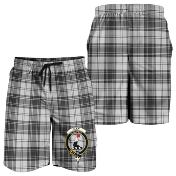 Glen Tartan Mens Shorts with Family Crest