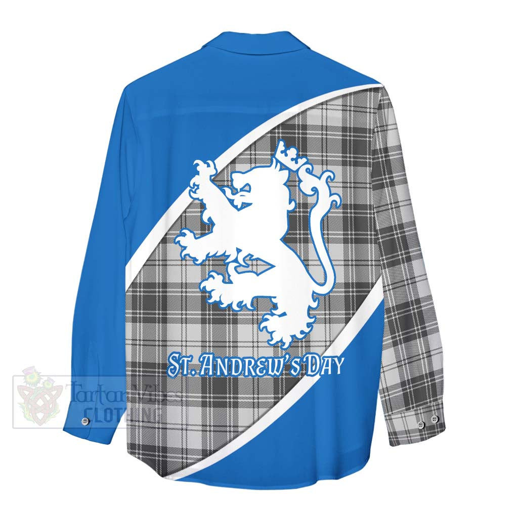 Tartan Vibes Clothing Glen Family Crest Tartan Women's Casual Shirt Celebrate Saint Andrew's Day in Style