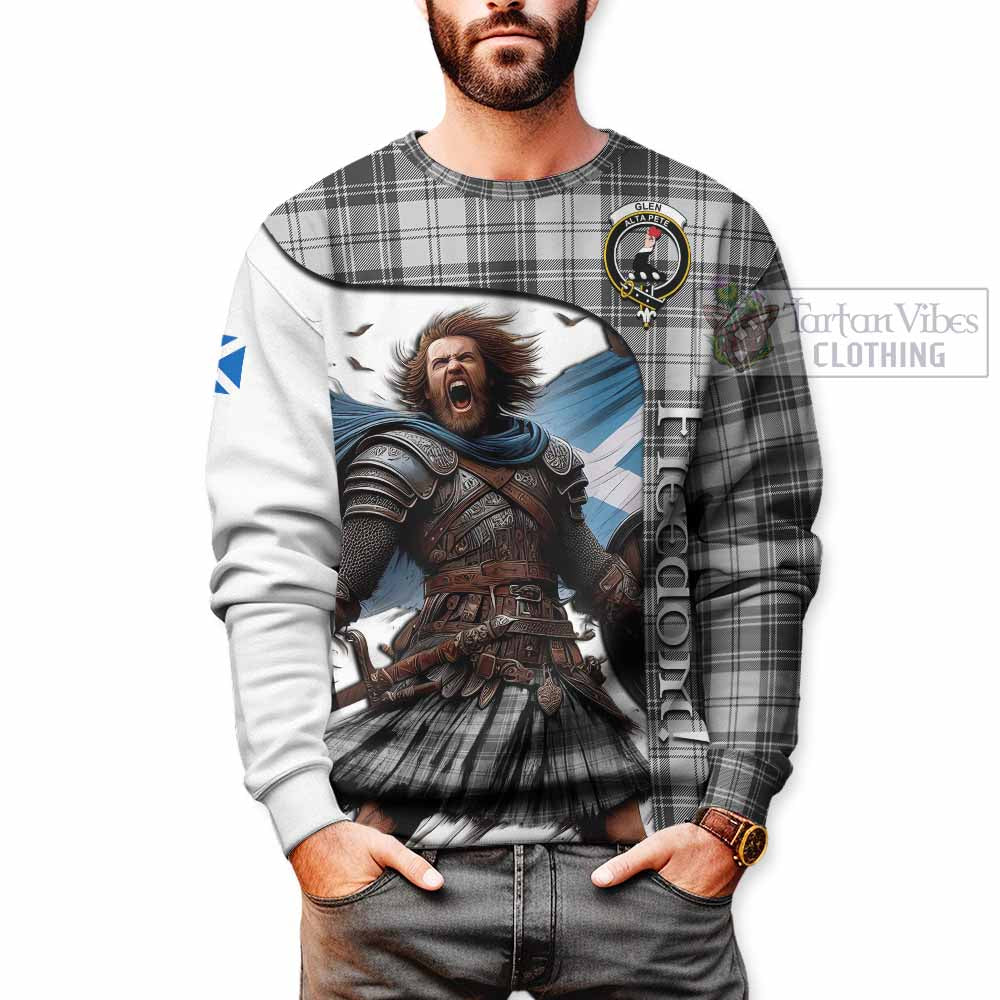 Tartan Vibes Clothing Glen Crest Tartan Sweatshirt Inspired by the Freedom of Scottish Warrior