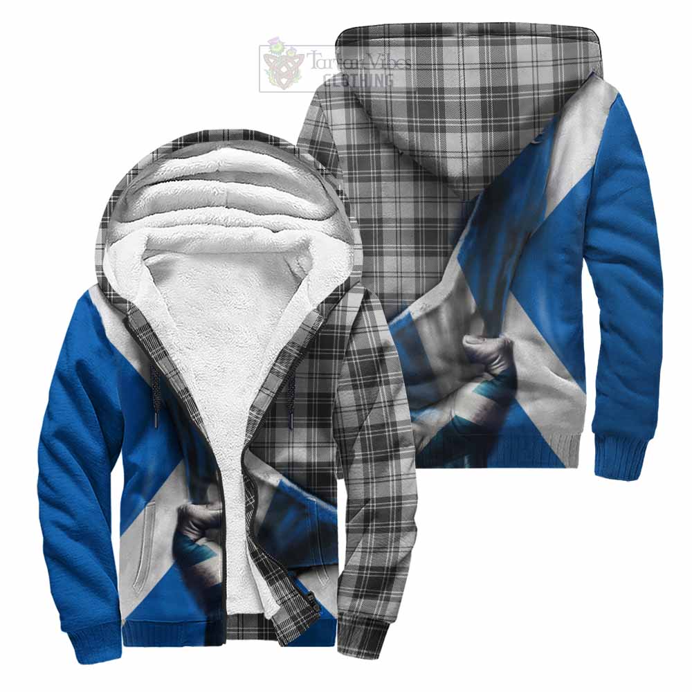 Tartan Vibes Clothing Glen Tartan Sherpa Hoodie with Family Crest Scotland Patriotic Style