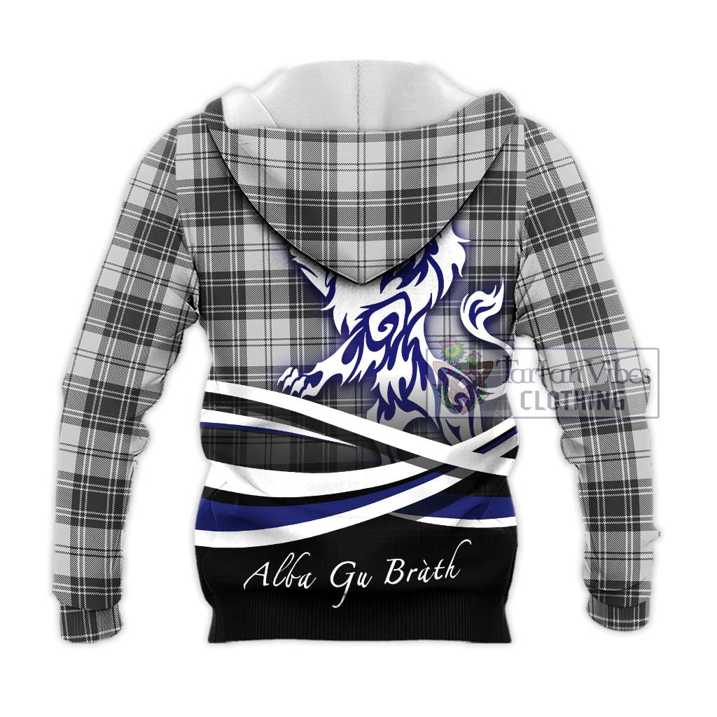 Tartan Vibes Clothing Glen Tartan Knitted Hoodie with Alba Gu Brath Regal Lion Emblem